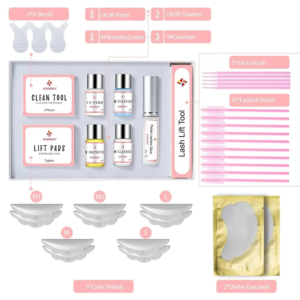 Upgrade Version Lash Lift Kit Lifting Eyelashes Lasting 6-8 Weeks Calia Perm Eyelash Enhancer Makeup Tools